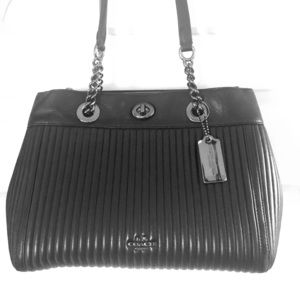 COACH Edie Turnlock Quilted Handbag